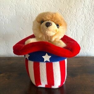 Boo the Dog American Flag Hat Plush